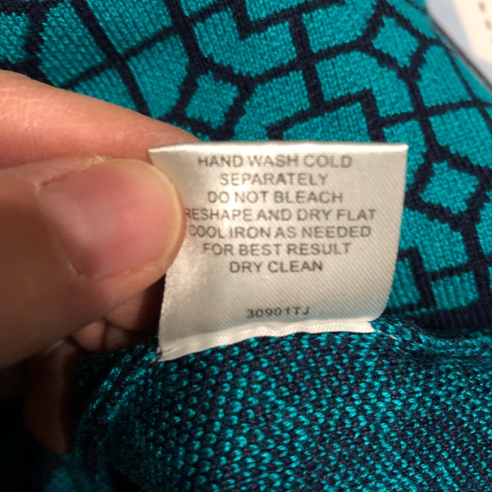 Romeo + Juliet Couture Teal & Navy Sweater Dress - Picture 6 of 6